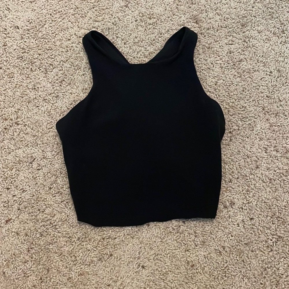 Athleta cropped tank top. XS, Black.